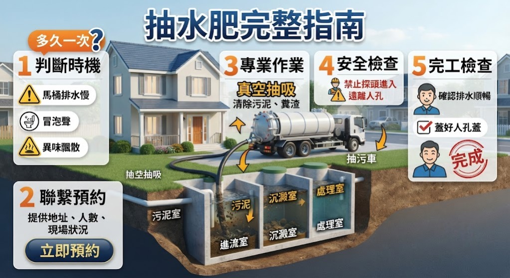 抽水肥是什麼？多久一次、流程與注意事項完整指南