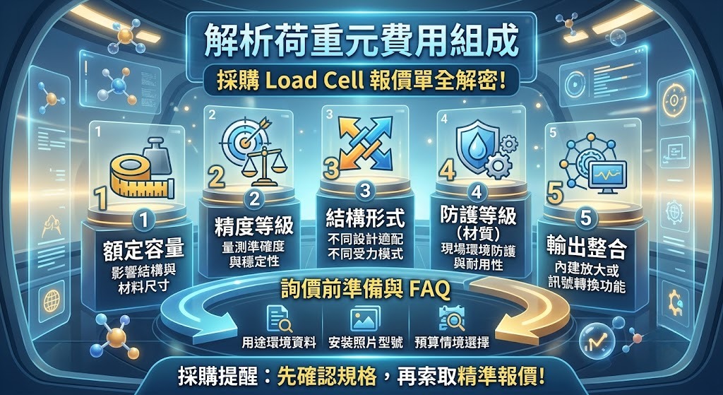 荷重元費用怎麼算？規格、精度、量程與報價差異一次看懂