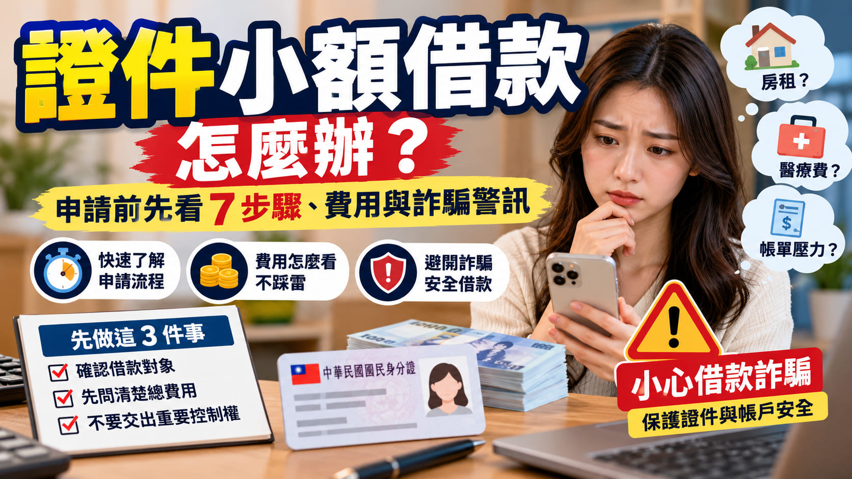 證件小額借款怎麼辦?申請前先看7步驟、費用與詐騙警訊