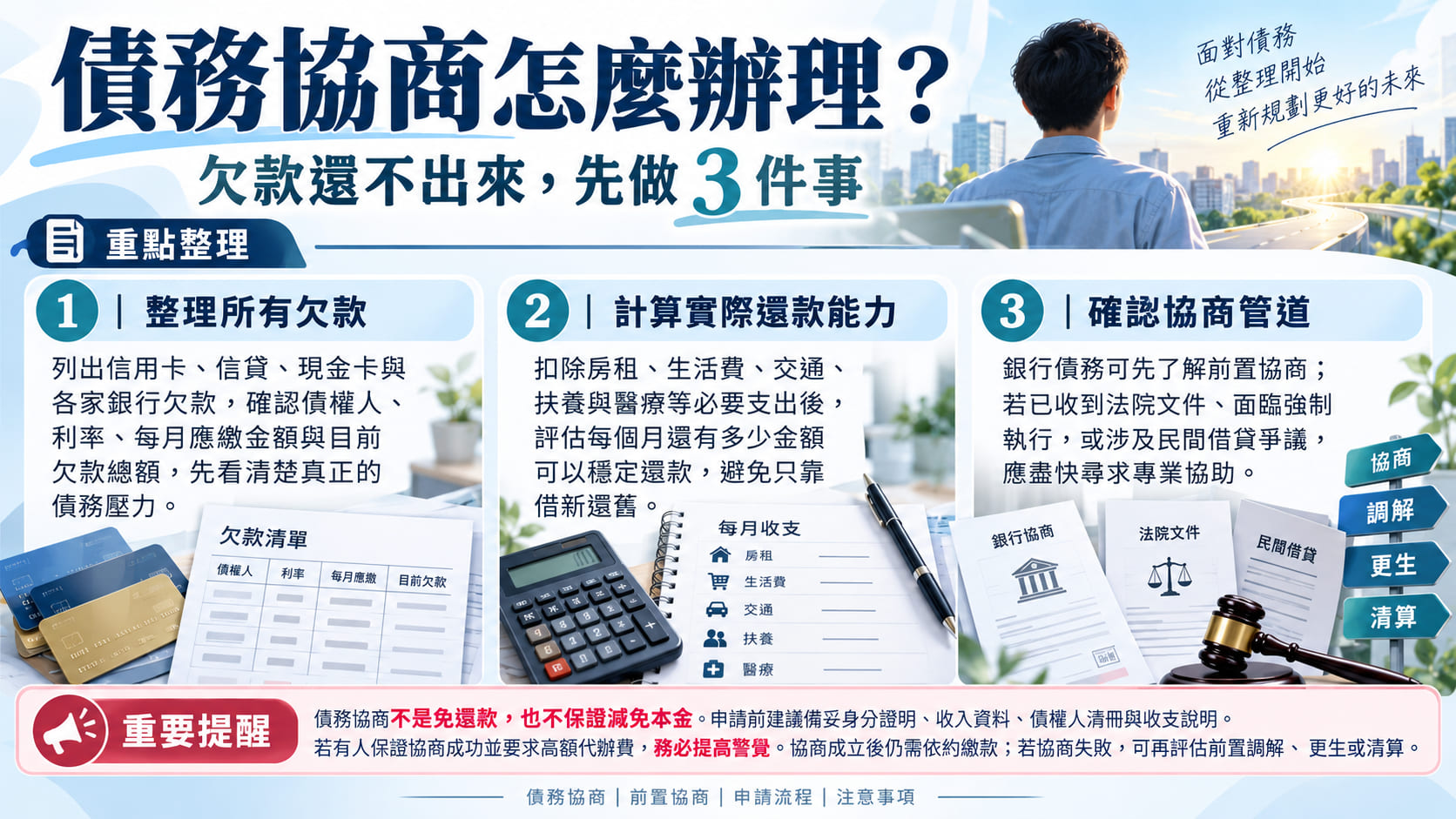 債務協商怎麼辦理?欠款還不出來先做3件事,申請流程、協商失敗與注意事項一次看