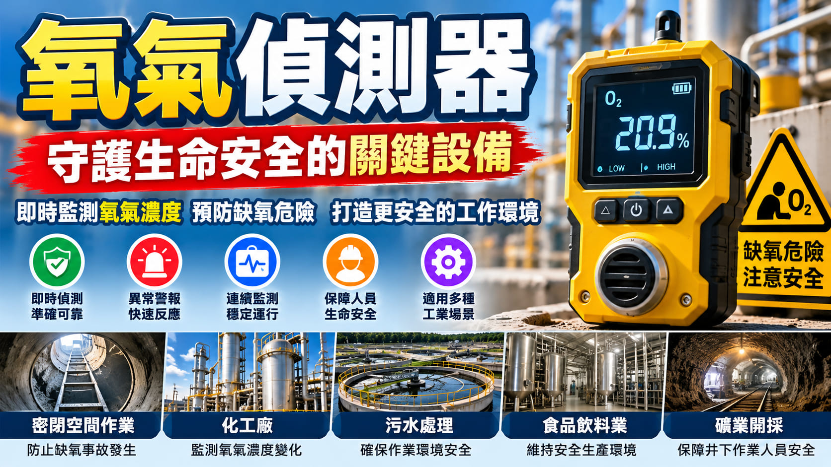 氧氣偵測器怎麼選?氧氣濃度標準、檢測原理與使用注意事項完整指南