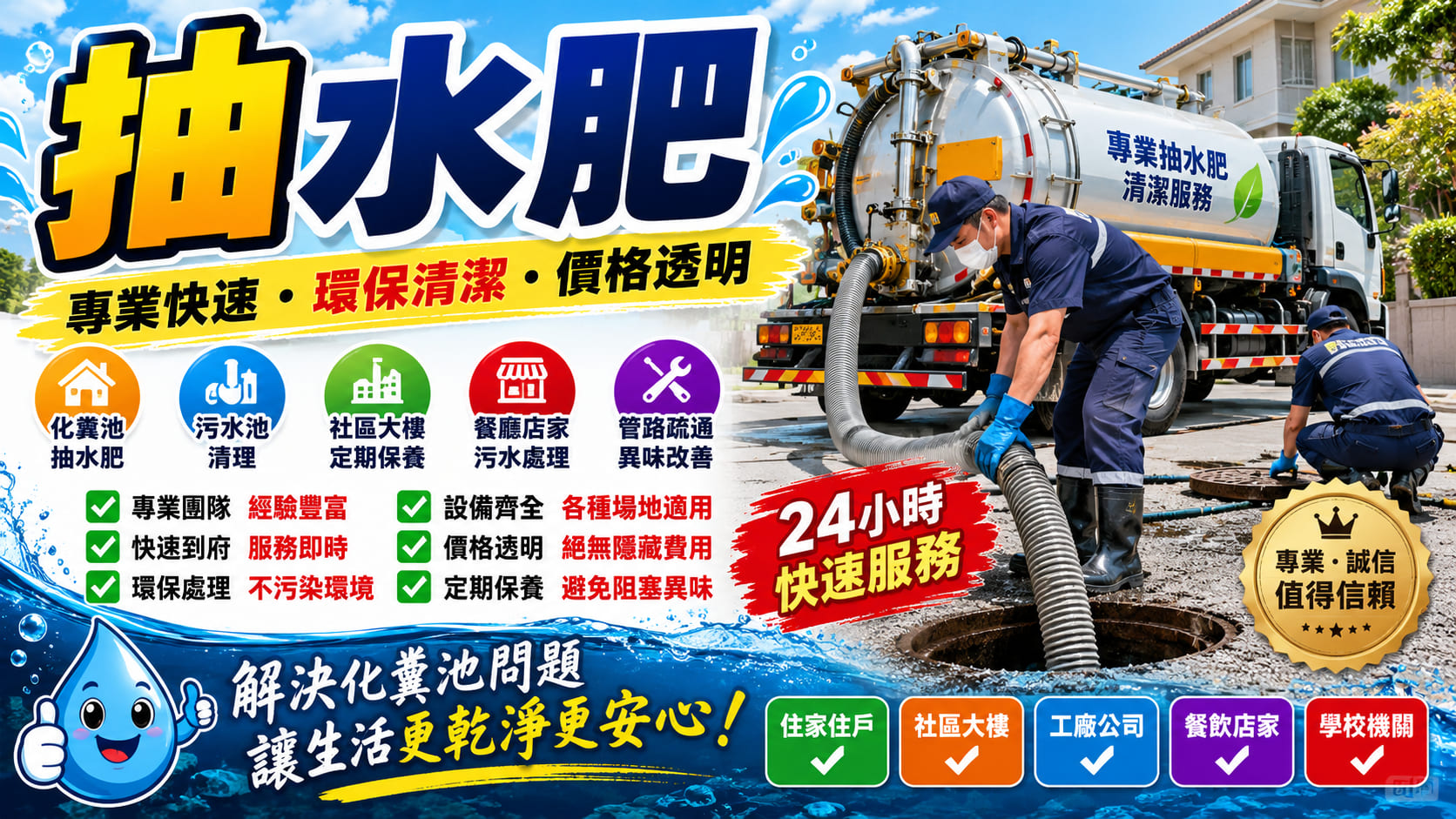 抽水肥怎麼做?化糞池清理時機、作業流程、費用因素與注意事項