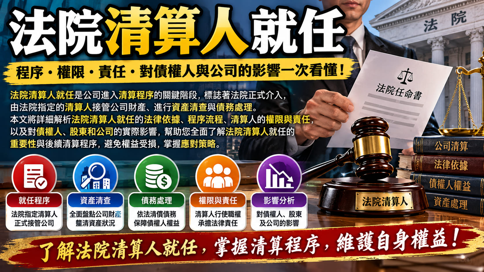 法院清算人就任費用怎麼算?聲報流程、應備文件、法院規費與代辦報價一次看懂