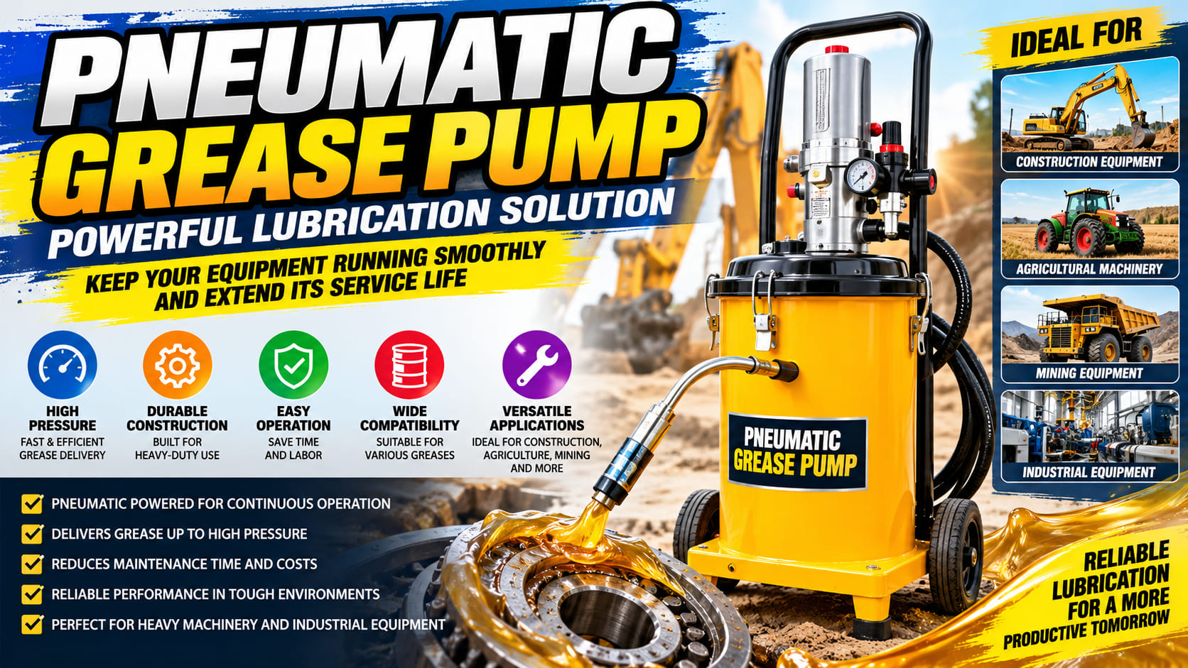 Pneumatic Grease Pump Not Working? 7 Troubleshooting Steps, Common Problems, and Maintenance Tips